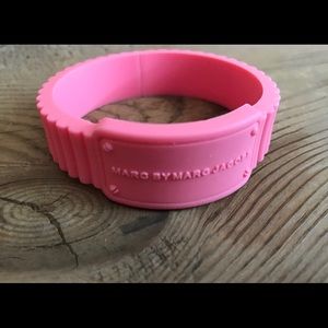 Marc by Marc Jacobs pink rubber ID bracelet